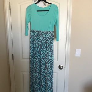 EUC Pink Blush Maternity Maxi Dress